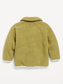 Image number 2 showing, Oversized Sherpa Collared Henley Pullover for Toddler Boys