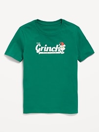 Image number 1 showing, Dr. Seuss™ "Grinch" Gender-Neutral Graphic T-Shirt for Kids