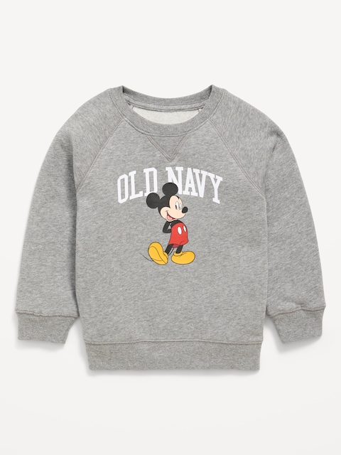 Disney© Mickey Unisex Logo Graphic Sweatshirt for Toddler - Dark Heather Gray