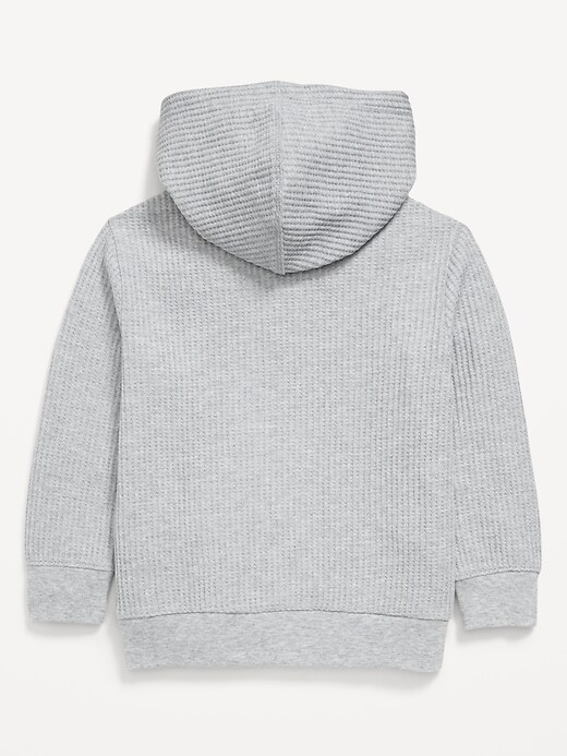 Image number 2 showing, Long-Sleeve Striped Waffle-Knit Hoodie for Toddler Boys