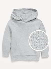 Image number 1 showing, Long-Sleeve Striped Waffle-Knit Hoodie for Toddler Boys