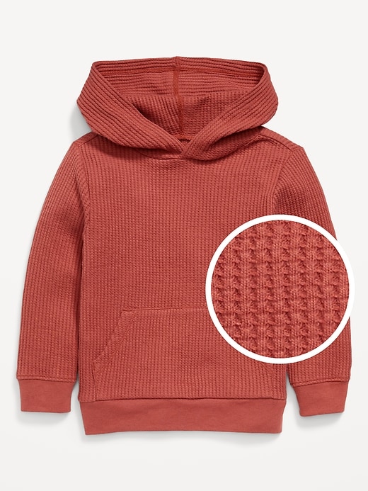 Image number 1 showing, Long-Sleeve Striped Waffle-Knit Hoodie for Toddler Boys
