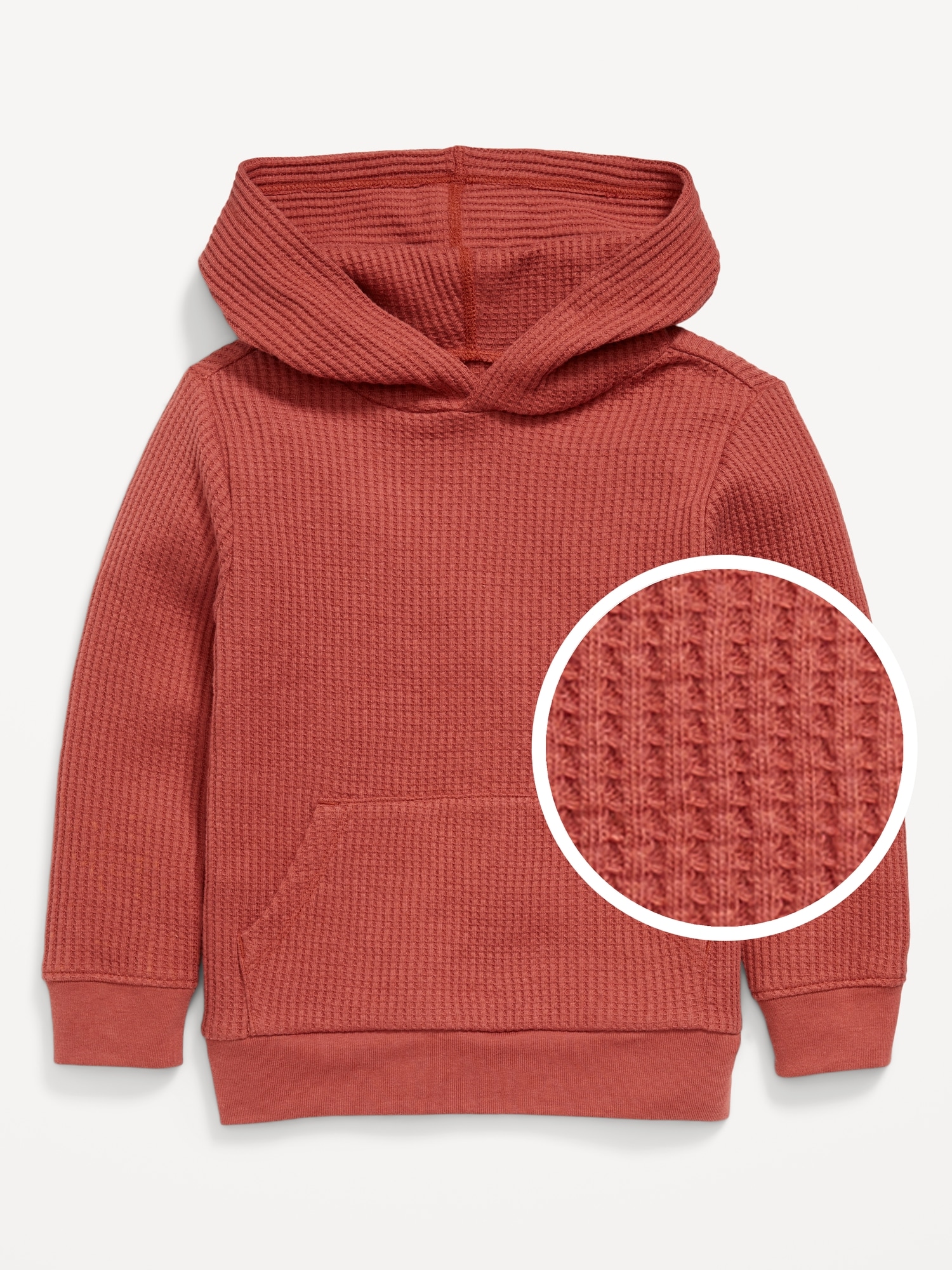 Long-Sleeve Striped Waffle-Knit Hoodie for Toddler Boys