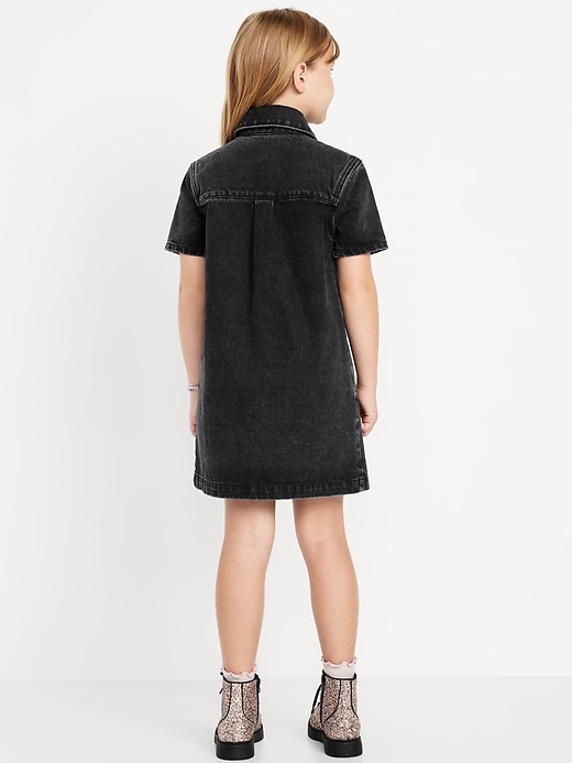 Image number 2 showing, Studded Pocket Jean Shirt Dress for Girls