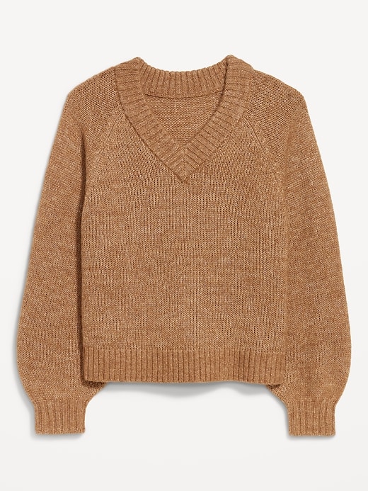 Image number 4 showing, Cozy Cropped V-Neck Sweater