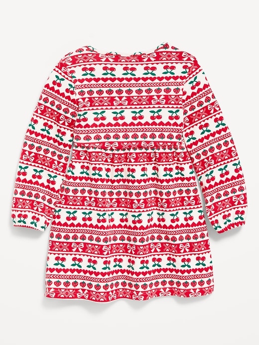 Image number 3 showing, Long-Sleeve Waffle-Knit Dress for Toddler Girls