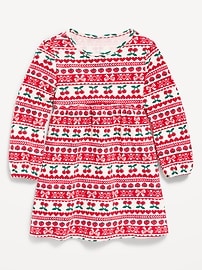 Image number 2 showing, Long-Sleeve Waffle-Knit Dress for Toddler Girls