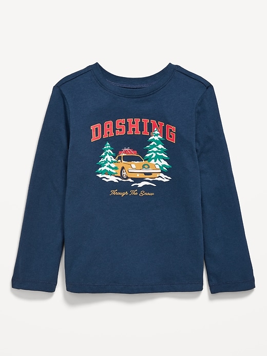 Image number 1 showing, Long-Sleeve Unisex Graphic T-Shirt for Toddler