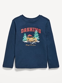 Image number 1 showing, Long-Sleeve Unisex Graphic T-Shirt for Toddler