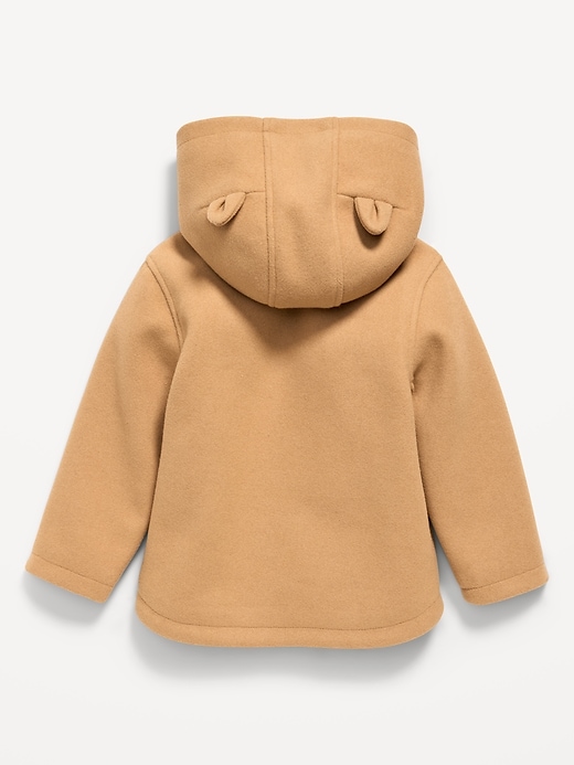 Image number 2 showing, Button-Front Critter Hooded Coat for Toddler Girls