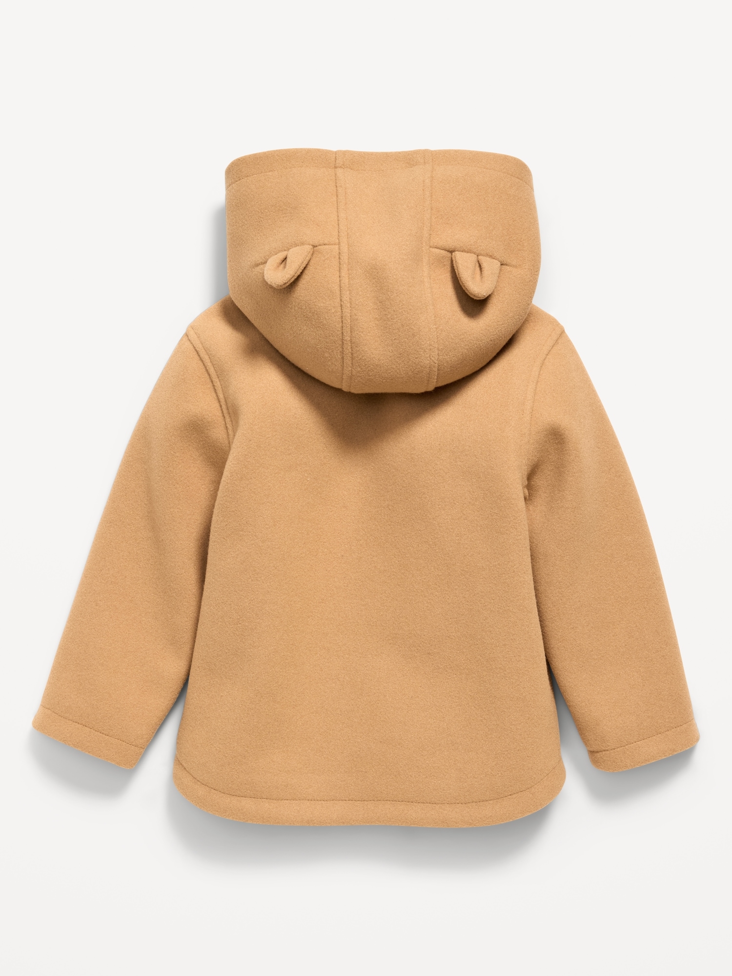 Button-Front Critter Hooded Coat for Toddler Girls