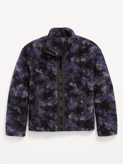 Image number 2 showing, Printed Sherpa Zip Jacket for Boys