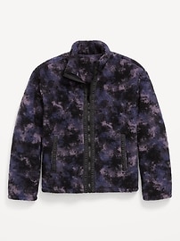 Image number 2 showing, Printed Sherpa Zip Jacket for Boys
