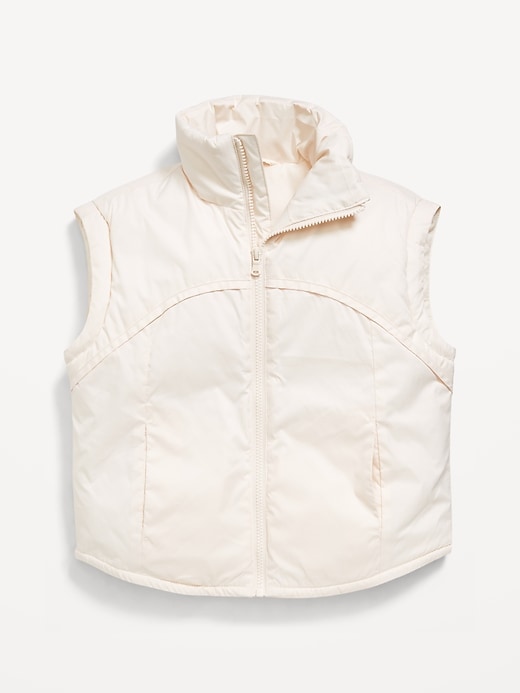 Image number 2 showing, Water-Resistant Quilted Zip-Front Vest for Girls