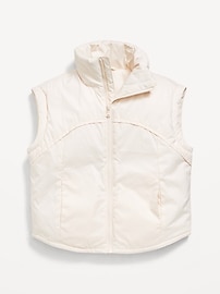 Image number 2 showing, Water-Resistant Quilted Zip-Front Vest for Girls