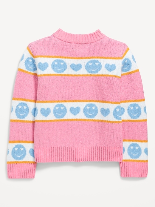 Image number 3 showing, SoSoft Printed Mock-Neck Sweater for Girls