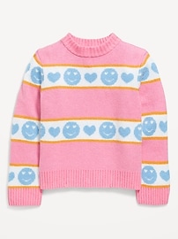 Image number 2 showing, SoSoft Printed Mock-Neck Sweater for Girls