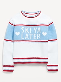 Image number 2 showing, SoSoft Printed Sweater for Girls