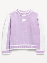 Image number 2 showing, SoSoft Color-Block Mock-Neck Sweater for Girls