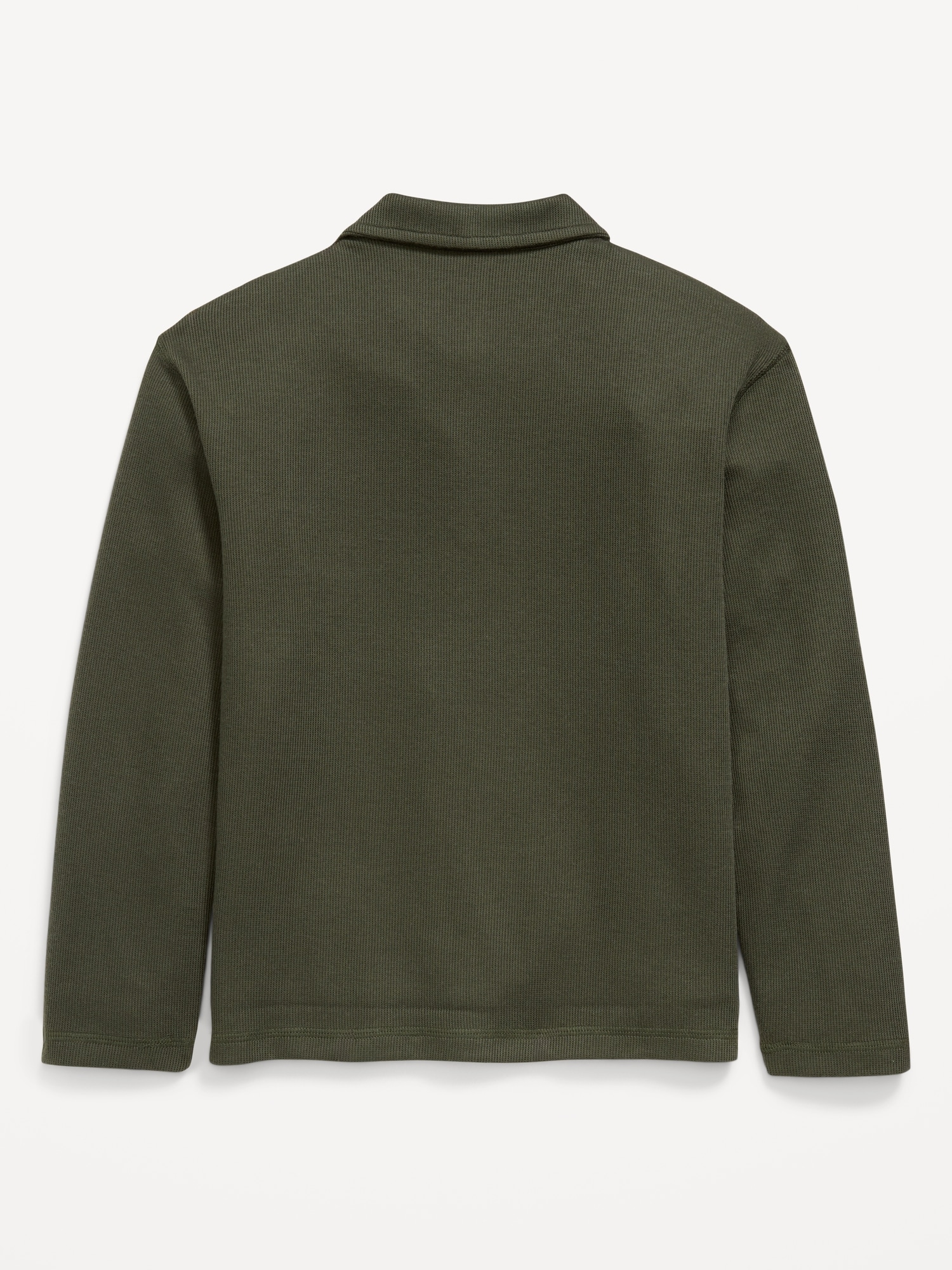 Long-Sleeve Cozy-Knit Polo Sweater for Boys