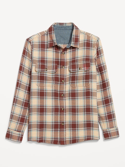 Image number 4 showing, Loose Fit Textured Plaid Pocket Shirt