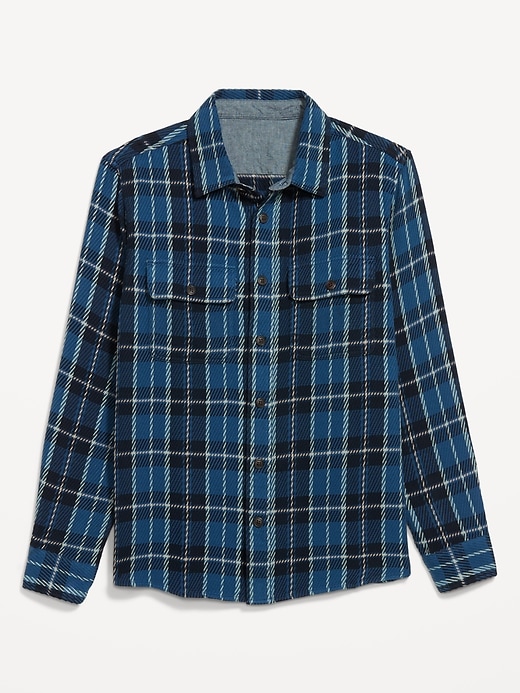 Image number 4 showing, Loose Fit Textured Plaid Pocket Shirt
