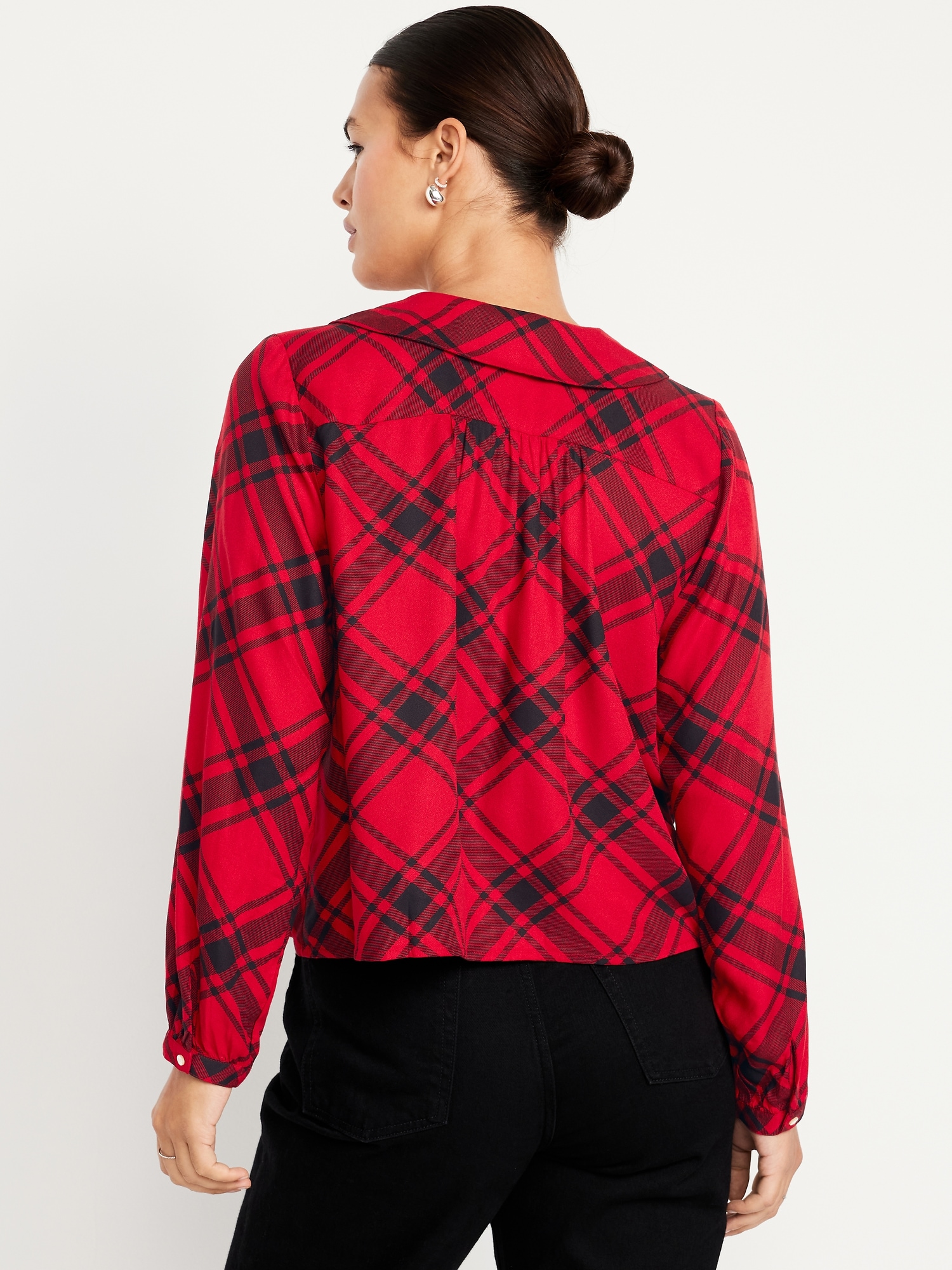 Crepe Button-Down Top