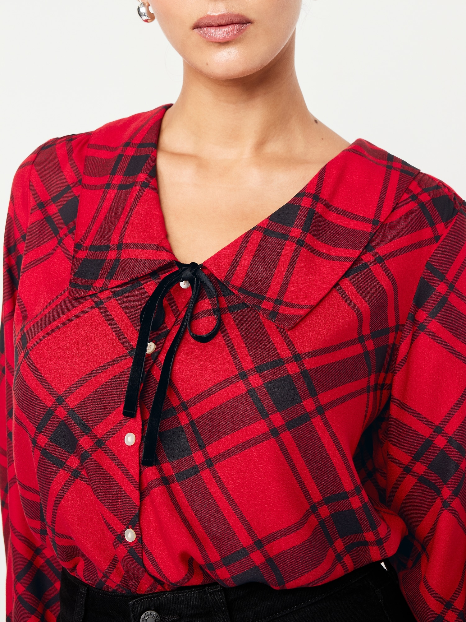 Crepe Button-Down Top