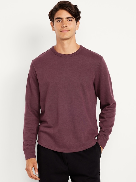 Long-Sleeve French Rib T-Shirt - Dark Sepia