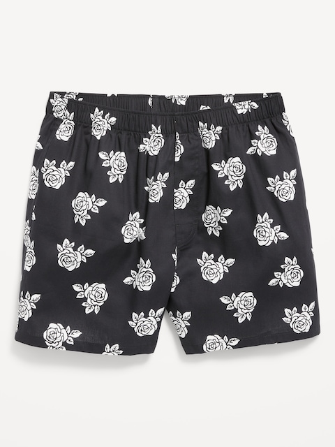 Printed Boxer Shorts -- 3.75-inch inseam - Roses