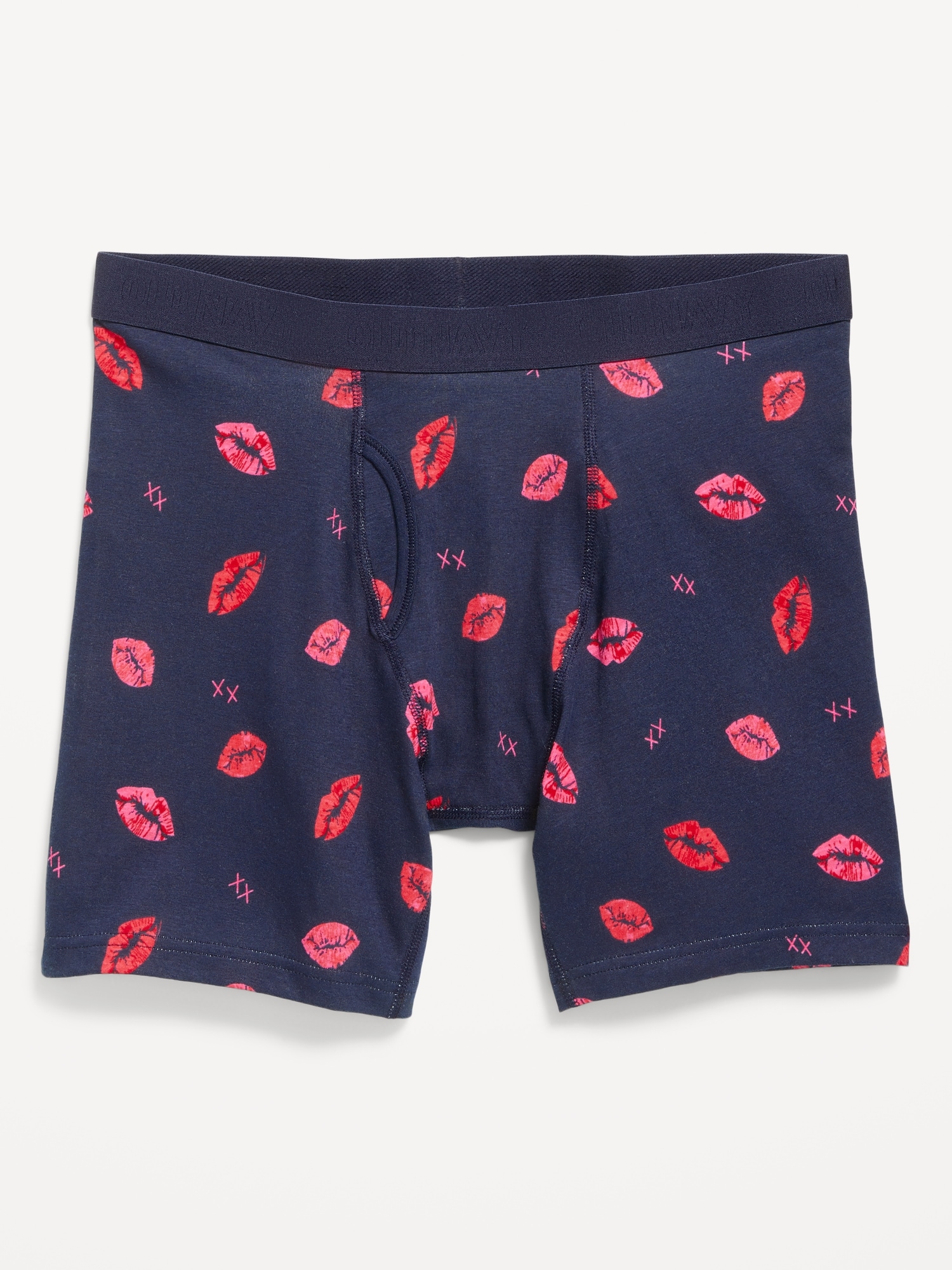 Soft-Washed Valentine Print Boxer Briefs -- 6.25-inch inseam