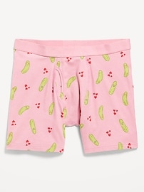 Image number 1 showing, Soft-Washed Valentine Print Boxer Briefs -- 6.25-inch inseam