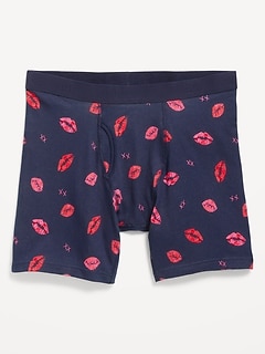 Soft-Washed Valentine Print Boxer Briefs -- 6.25-inch inseam