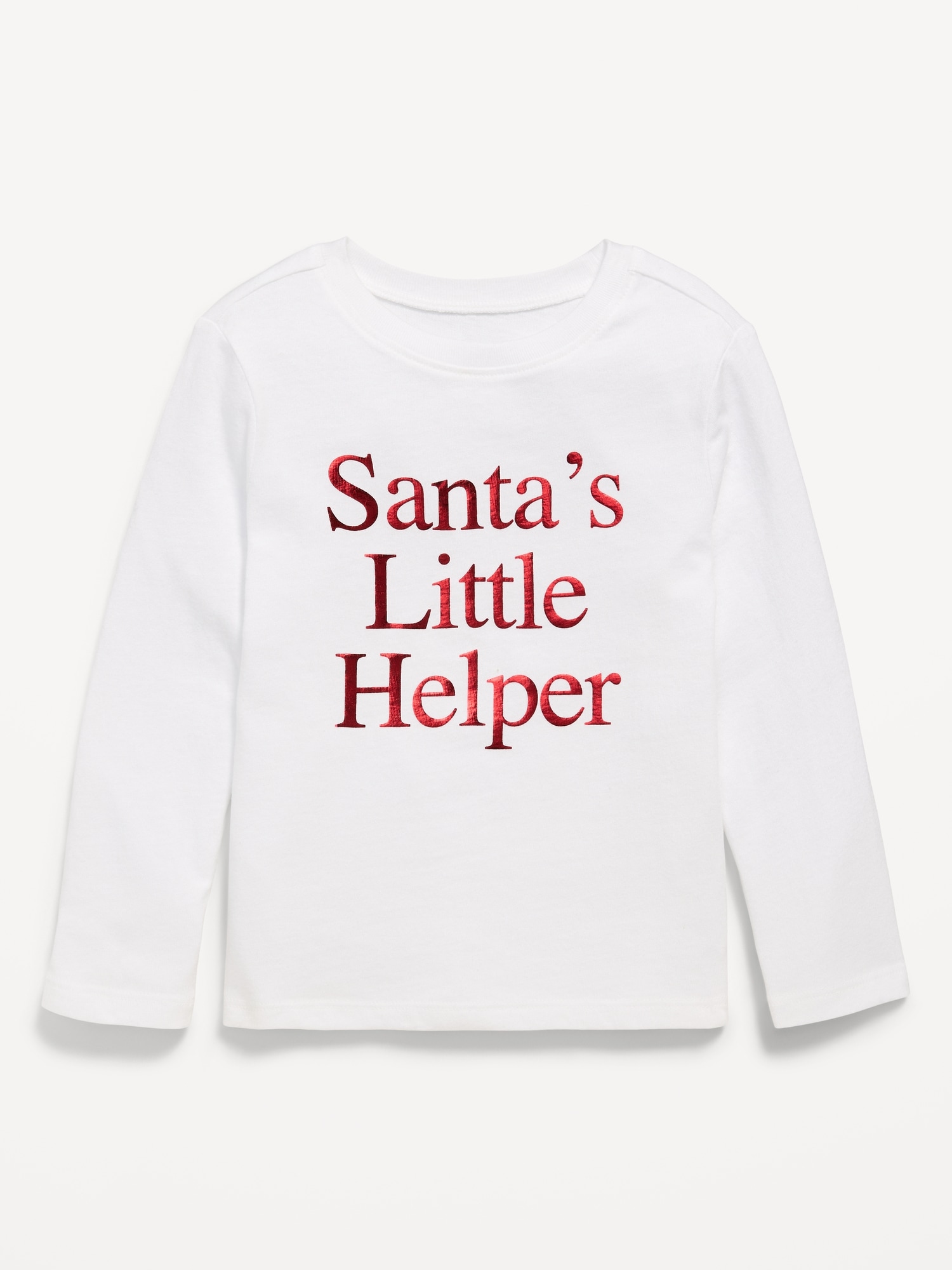 Long-Sleeve Holiday Graphic T-Shirt for Toddler Girls