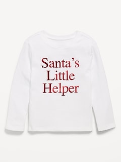 Long-Sleeve Holiday Graphic T-Shirt for Toddler Girls