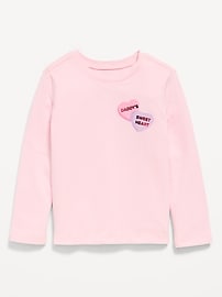 Image number 1 showing, Long-Sleeve Graphic T-Shirt for Toddler Girls