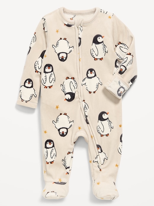 Image number 1 showing, Velvet 2-Way-Zip Sleep & Play Footed One-Piece for Baby