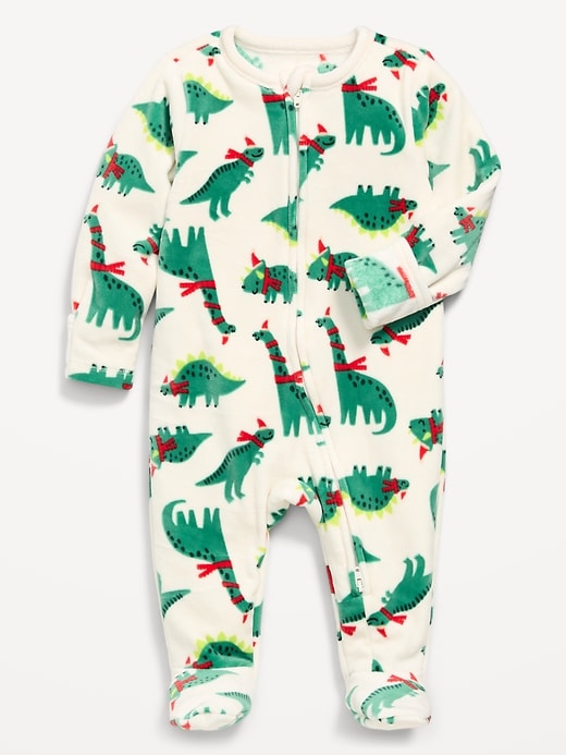 Image number 1 showing, Velvet 2-Way-Zip Sleep & Play Footed One-Piece for Baby