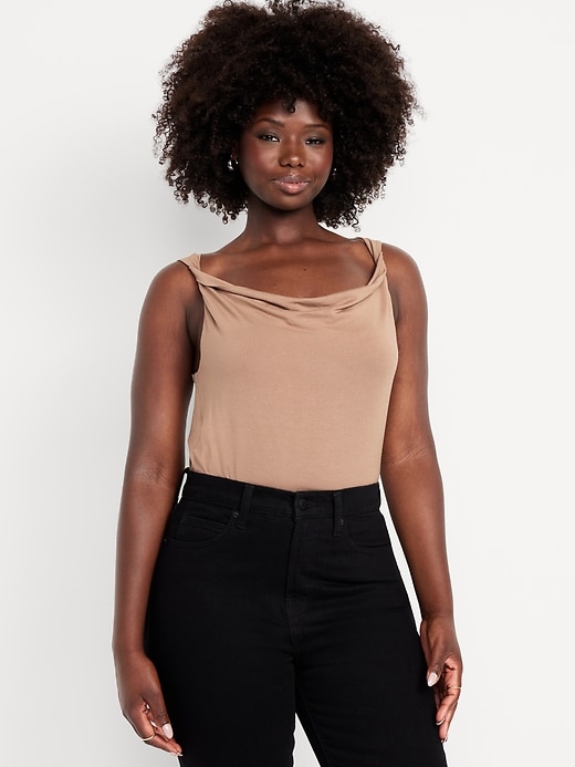 Image number 5 showing, Cowl-Neck Twist-Strap Top