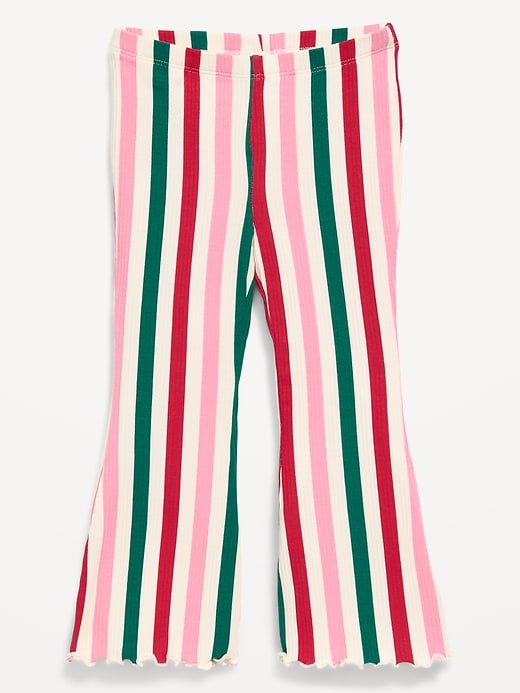 Image number 1 showing, Printed Ribbed Flared Leggings for Toddler Girls