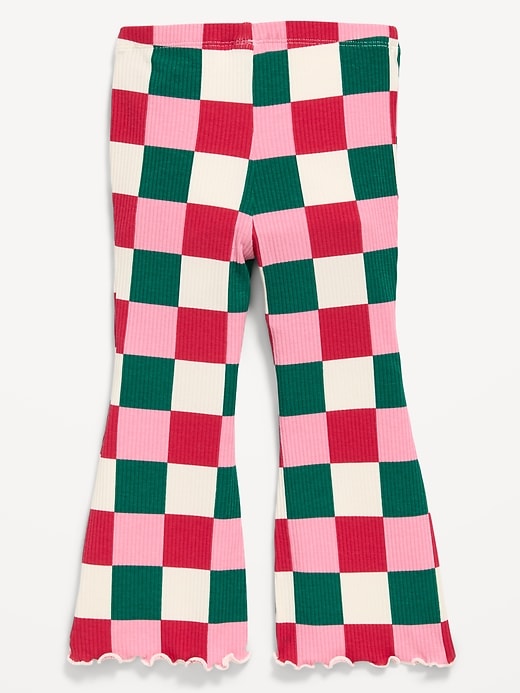 Image number 2 showing, Printed Ribbed Flared Leggings for Toddler Girls