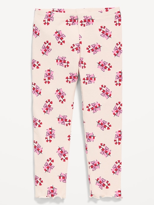 Heart-Patch Fleece-Lined Leggings for Toddler Girls