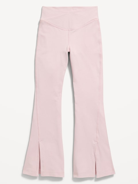 High-Waisted PowerChill Flare Leggings for Girls - Fairytale Rose