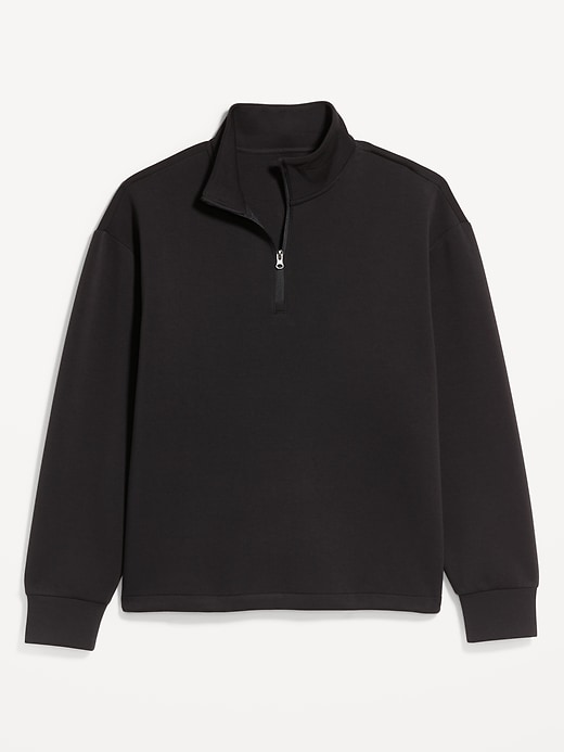 Image number 4 showing, Bounce Fleece Oversized Quarter-Zip Pullover