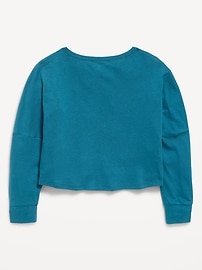 Image number 4 showing, Long-Sleeve Cropped Top for Girls