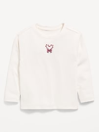Image number 1 showing, Long-Sleeve Holiday Graphic T-Shirt for Toddler Girls