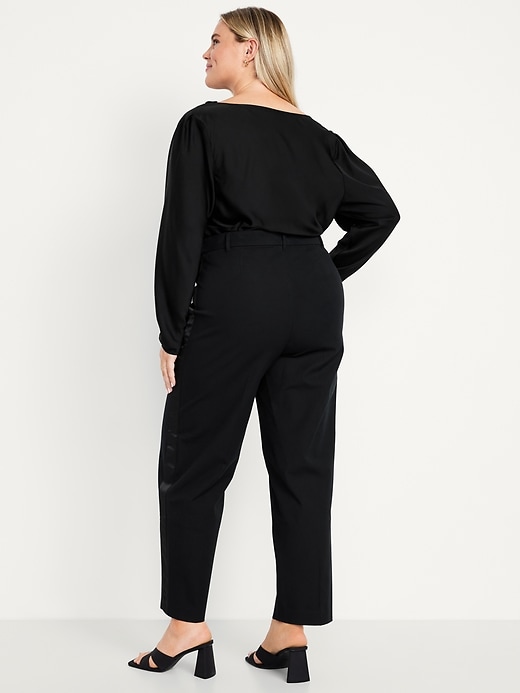 Image number 8 showing, High-Waisted Pixie Straight Side-Stripe Pants