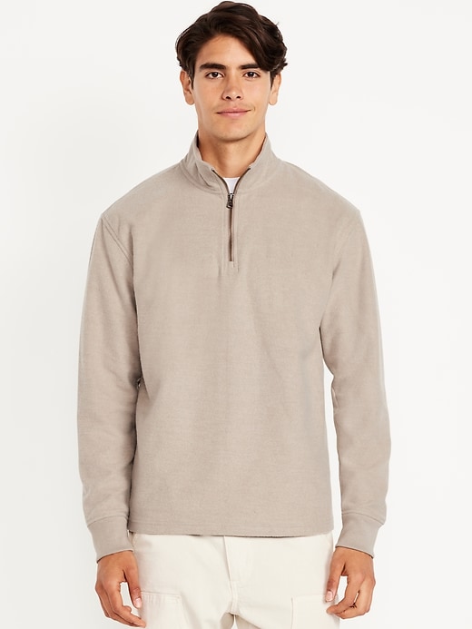 Image number 1 showing, Quarter-Zip Fleece Pullover