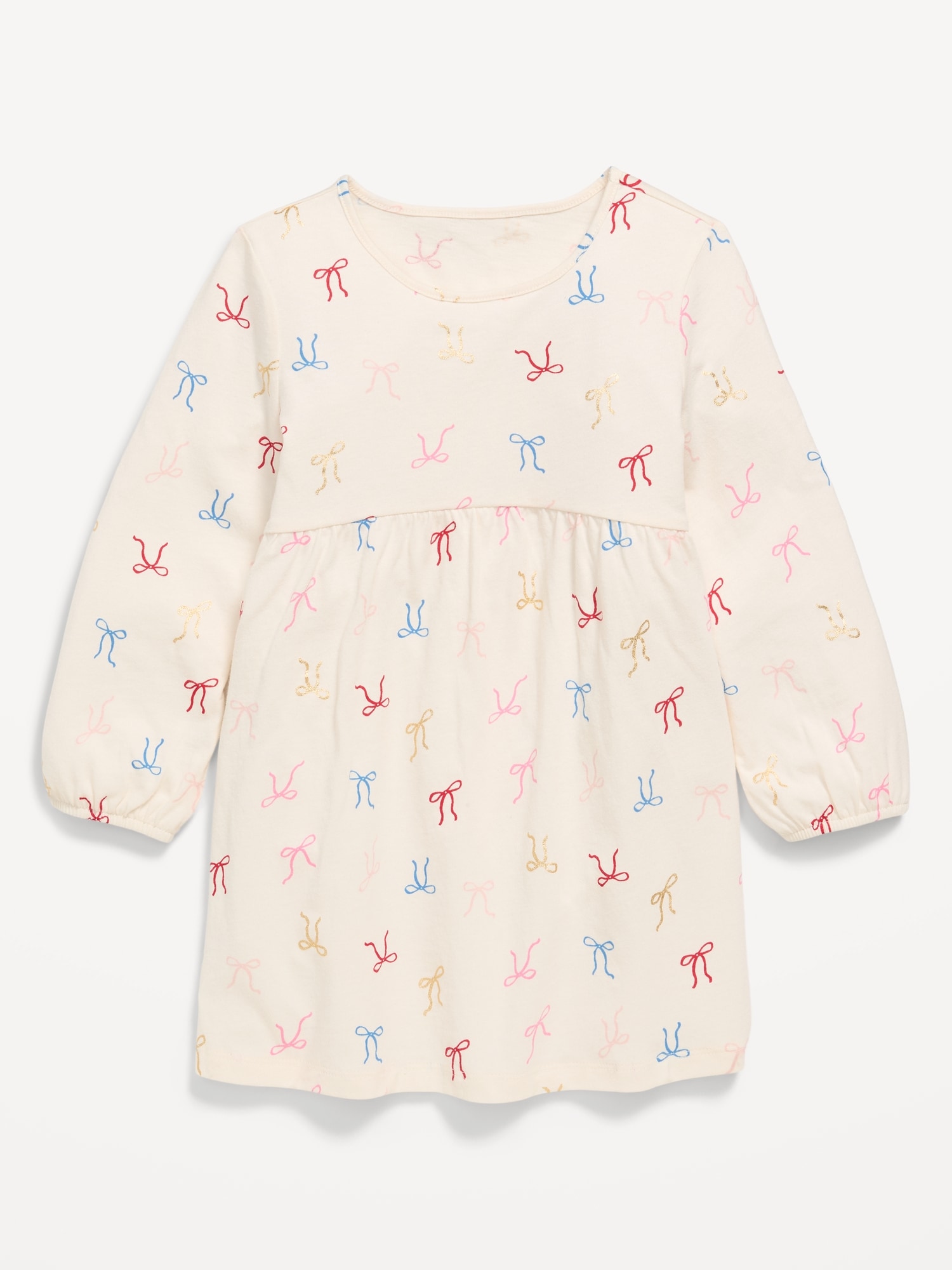 Printed Long-Sleeve Dress for Toddler Girls