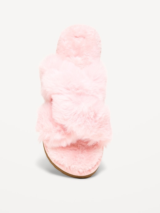 Image number 2 showing, Faux-Fur Twist-Front Slippers for Women